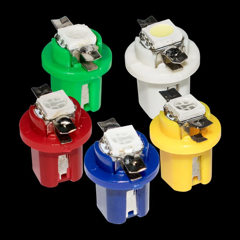 10 шт. высокое качество T5 B8.5D 8.5D B8.5 1 светодиодный 5050 SMD Приборная панель автомобиля