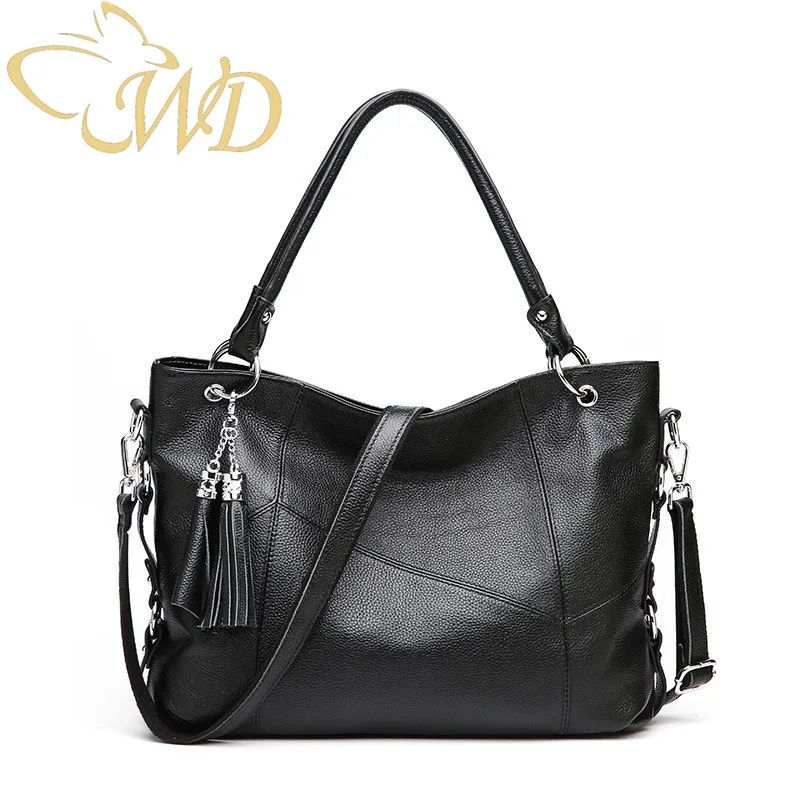 

Female handbag shoulder bag top layer leather lychee pattern handbag European and American fashion leather big bag Crossbody bag