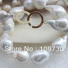 Ювелирные изделия 00519 натуральный 22 мм в стиле барокко белый возрождается кеши жемчуг ожерелье