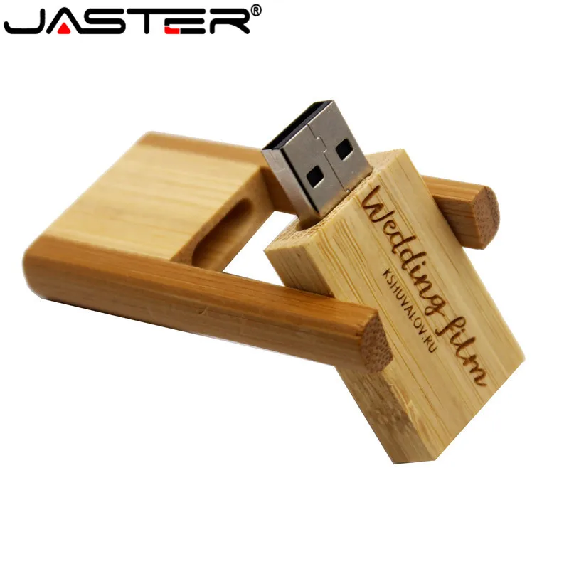 JASTER можно настроить логотип лазерная гравировка дерево USB + коробка 4 ГБ 8 16 32 64