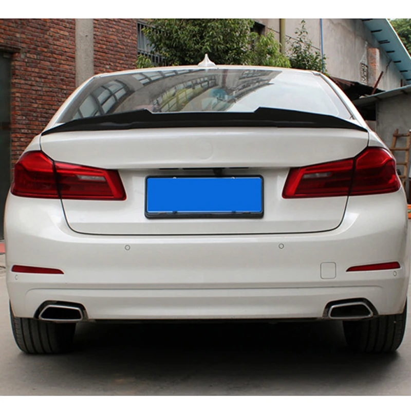 

For BMW 5 Series G30 Spoiler 2017 2018 528li530li540i PSM style 4 Door Car Black Carbon Fiber Rear Wing Spoiler