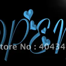 LB201-Открытое сердце Дисплей кафе светодиодный неоновый свет знак домашнего декора ремесла