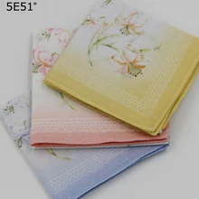 Женский Детский платок из хлопка /brisk с принтом 40 см/много видов использования