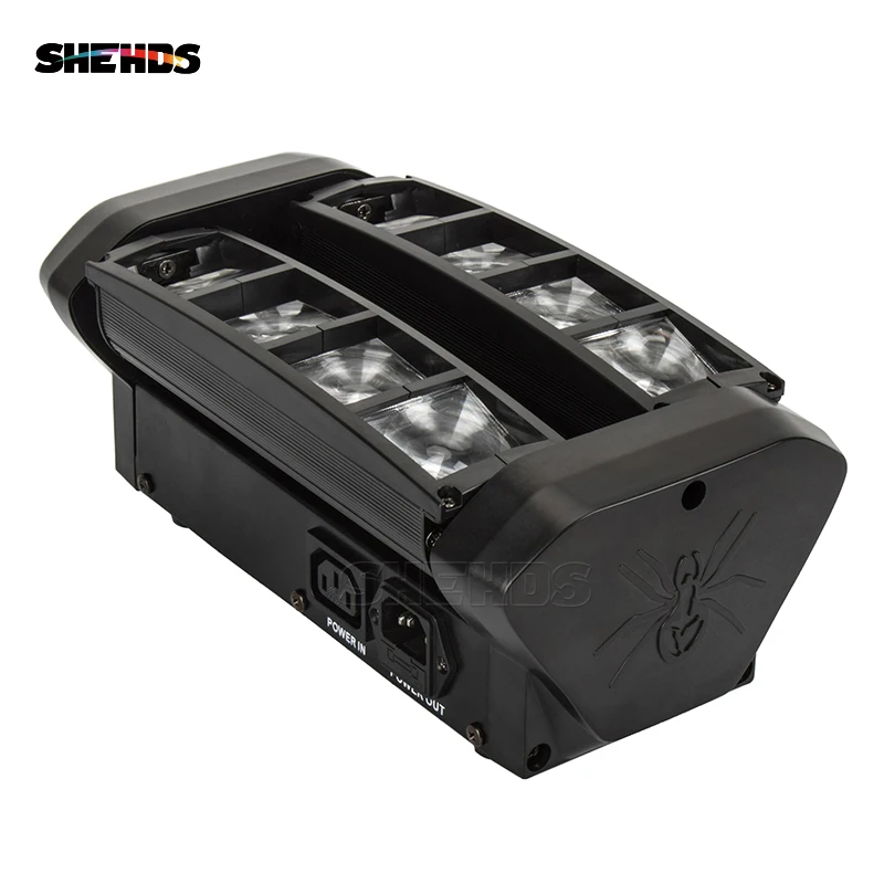 Skup SHEHDS szybka wysyłka RGBW Mini LED pająk światło wiązki LED 8x6W Bar wiązka ruchoma głowica pająk świetlny LED RGBW dla Disco DJ