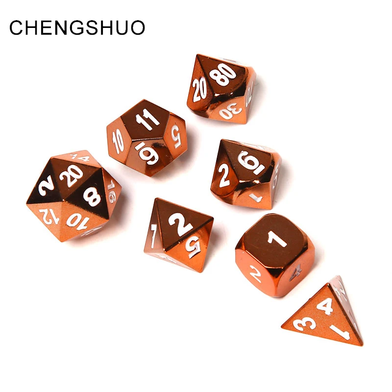 

Chengshuo rpg miniatu polyhedral dice pack dnd metal set dungeons and dragons digital dices table game d20 10 6 12 pattern brown