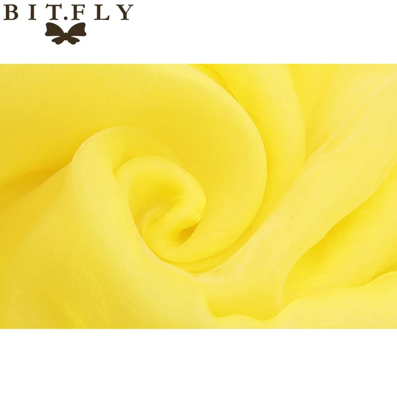 Yellow Персикового цвета 10 м* 1,35 м органза добычу ткань Свадебные художественный тканевый фон, украшения для стола, высокое качество promotioning - Цвет: Yellow