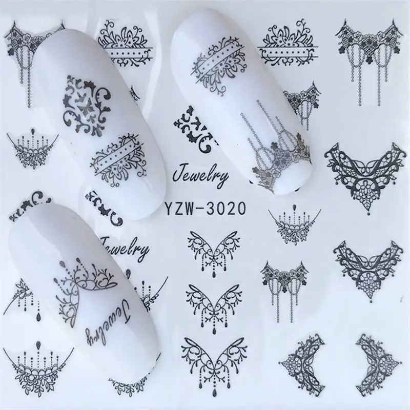 30 стилей летние бабочки и цветы летние изображения наклейки для ногтей искусство Красочные Полный обертывания наклейка на ногти водная Типсы - Цвет: YZW-3020