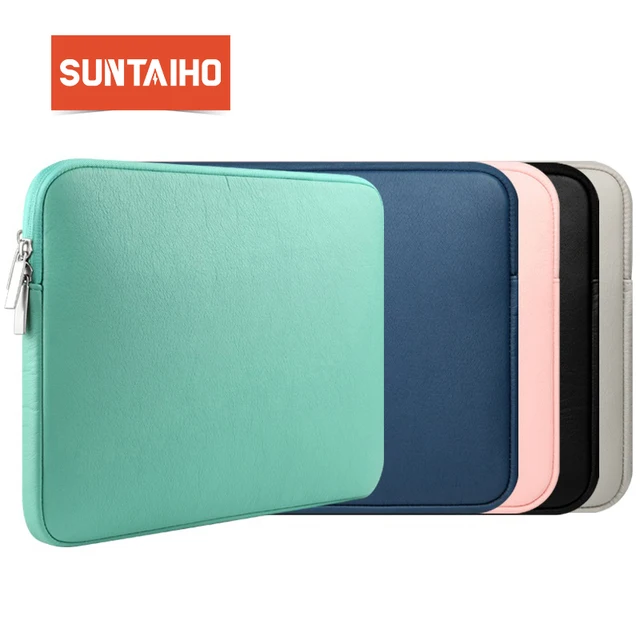 NEW PU Leather Waterproof Laptop Sleeve Bag Protective Zipper Notebook Case Computer Cover for 11 13 15inch For Macbook Air Pro