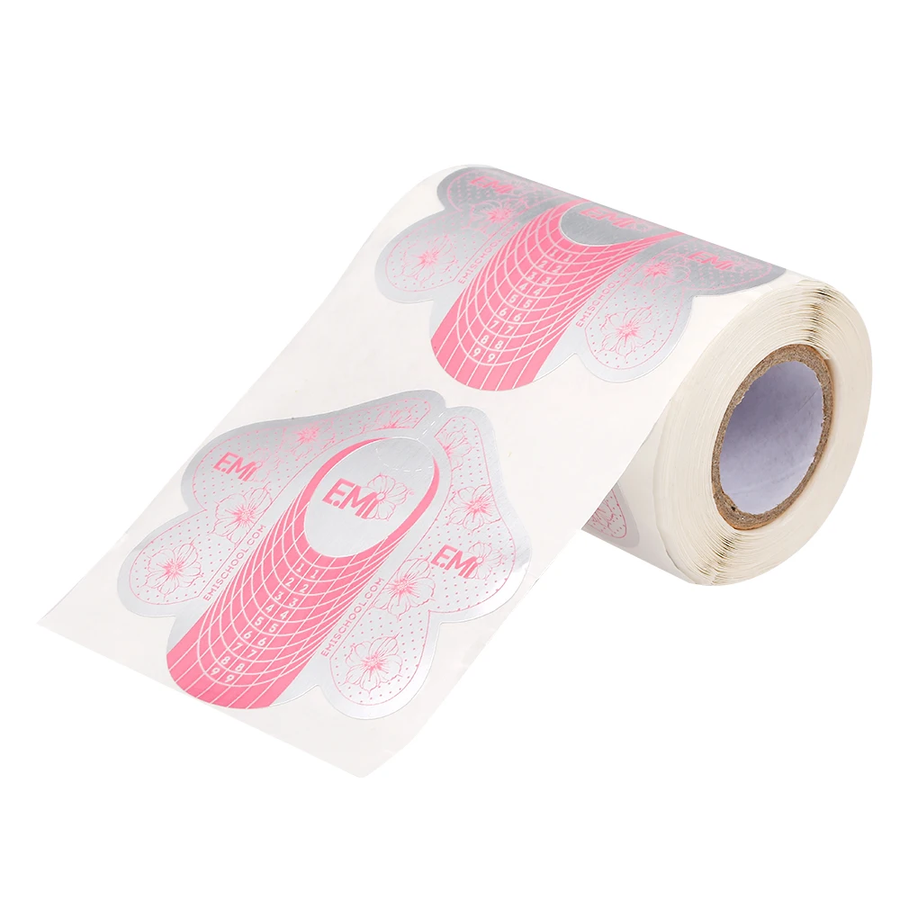

100Pcs Nail Form Sticker Nail Art Tip for Acrylic UV Gel Nail Extension Guide Self-Adhesive Form Manicure DIY Tool Nail Form