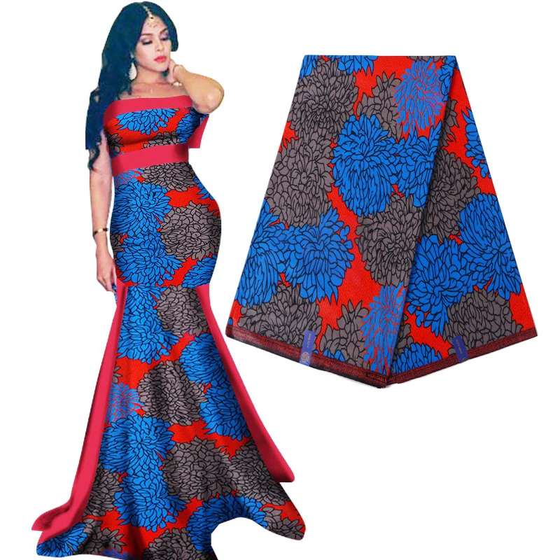 

Excellent Pattern Guaranteed Real Dutch Wax Fabric 100% Cotton High Quality Africa Ankara Wax Fabric for Wedding Dress 6yards