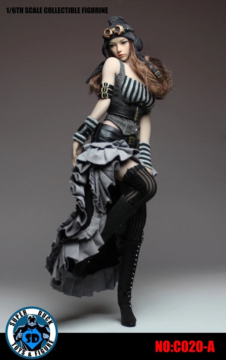 

SUPER DUCK C020 1/6th Scale Female Steam Punk Clothes 1:6 Sexy Girl Costume Set for 12inch Action Figure Cosplay Dolls DIY