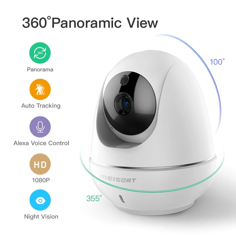 1080P Cloud Wireless IP Camera Intelligent Auto Tracking Of Human Home Security Surveillance CCTV Network Wifi | Безопасность и