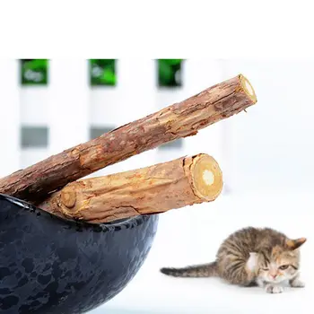 

2 PCS Pet Kitten Cat Chew Stick Treat Toy Natural Matatabi Polygama Catnip Molar