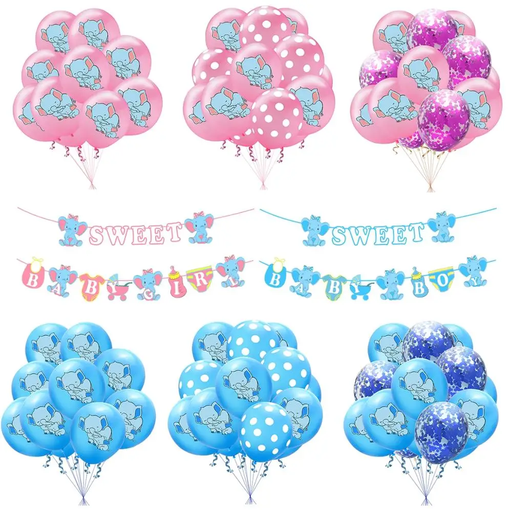 QIFU it A Boy Girl Baby Shower детские украшения воздушные шары для будущей мамы слон