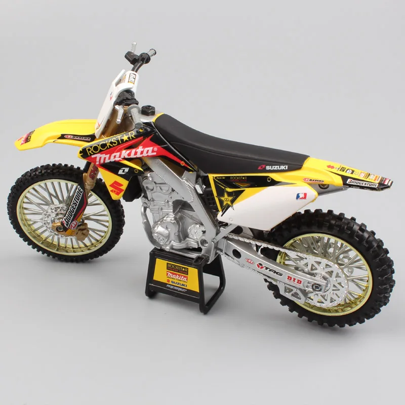 1:12 Масштаб Newray мотоцикл Suzuki RM250 Racing миниатюрный бездорожье грязи коллекционеров Мотокросс реплики велосипед литой модели игрушки