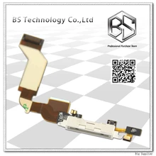 10 шт./лот док-разъем зарядный порт гибкий кабель для iPhone 4s белый