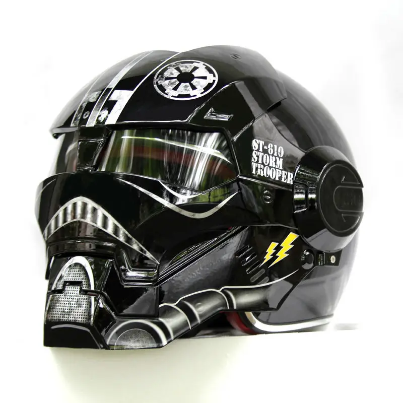 NEW Hitam Star Wars MASEI IRONMAN Iron Man helm sepeda motor helm wajah  setengah terbuka helm 610 ABS motocross casque|casque motocross|masei  ironmanmotorcycle helmet half - AliExpress