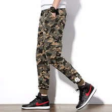 M-5XL Новинка Мужская одежда модный стилист волос тонкие камуфляжные брюки с резинками на щиколотках шаровары брюки плюс размер костюмы