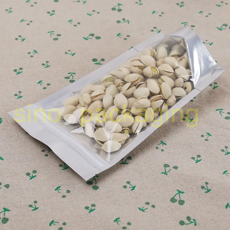50 pce/lot Aluminum Foil / Clear Resealable Stand Up Bottom Valve Zipper Plastic Retail Package  Bag Ziplock  Mylar Bag Retail 2