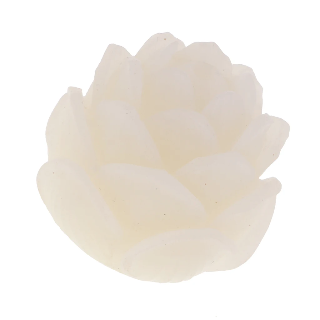 

20mm White Bodhi Seed Craft Beads Wood Carved Lotus Flower DIY Beads Tibetan Buddhist Mala Beads For Jewelry Making Bracelet