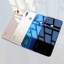 Задняя стеклянная крышка для батарейного отсека, чехол для huawei P20 Lite, крышка для батарейного отсека P20lite, Задняя стеклянная панель с клейкой поверхностью для объектива камеры
