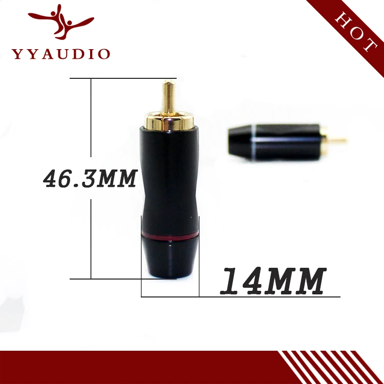 YYAUDIO 10 шт. RCA штекер аудио кабель Разъем Мужской адаптер для DIY|adapter rca|adapter connectoradapter
