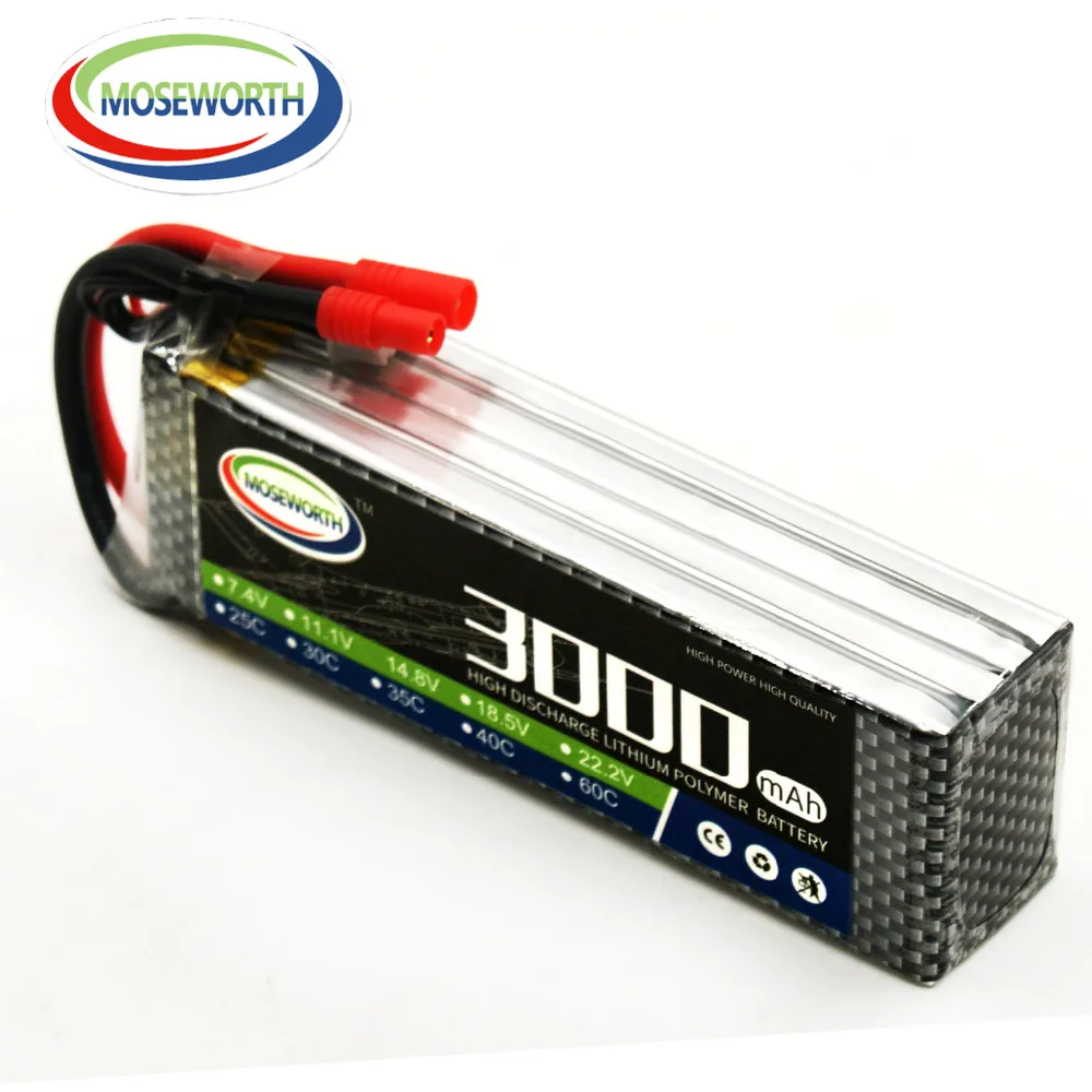 Батарея Lipo 4S 14,8 V 3000mAh 25C для радиоуправляемых игрушек RC вертолет Дрон Квадрокоптер автомобиль лодка самолет Lipo батарея