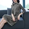 2022 New Women Sweater Dress Fashion Vintage Plus Size Loose Knitting Dresses Female Long Sleeve O-neck Women Dress S-3XL ► Photo 1/6