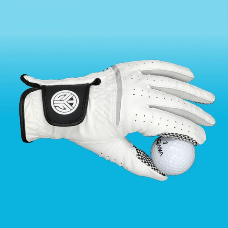 Мужские перчатки для гольфа Левая Правая рука мягкие дышащие овчины с противоскользящими гранулами перчатки для гольфа спортивные аксессуары для гольфа