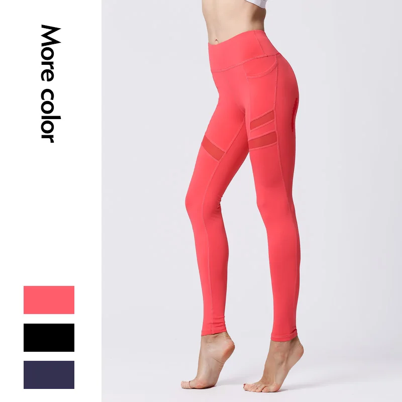 

Women Sexy Mesh Yoga Pants High Waist Sports Tights Female Sports Wear Fitness Gym Legging Push Up Training Workout Pants Soft