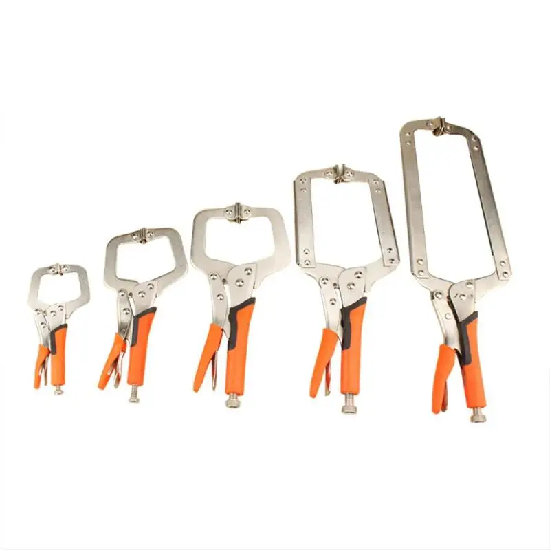 

6", 9", 11", 14", 18" Multi-function Steel C Type Clip Vise Grip Locking Plier Woodworking Clamp For Clamping and Fixing Work