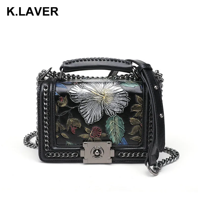 

3D printing flowers new desigh women shoulder bag female chain small square bags fashionable tide bag chains crossbody handbag