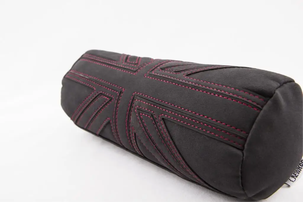 Автомобильная подушка для шеи на сиденье 2 шт. нубук кожа Всепогодная молния красная линия Резиновая лента фиксированный съемный