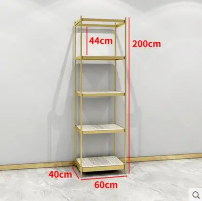 Новая модная одежда магазинный демонстрационный стеллаж для выставки товаров, простые золотые пол-стиль Женская Одежда для хранения данных на стене - Цвет: 20