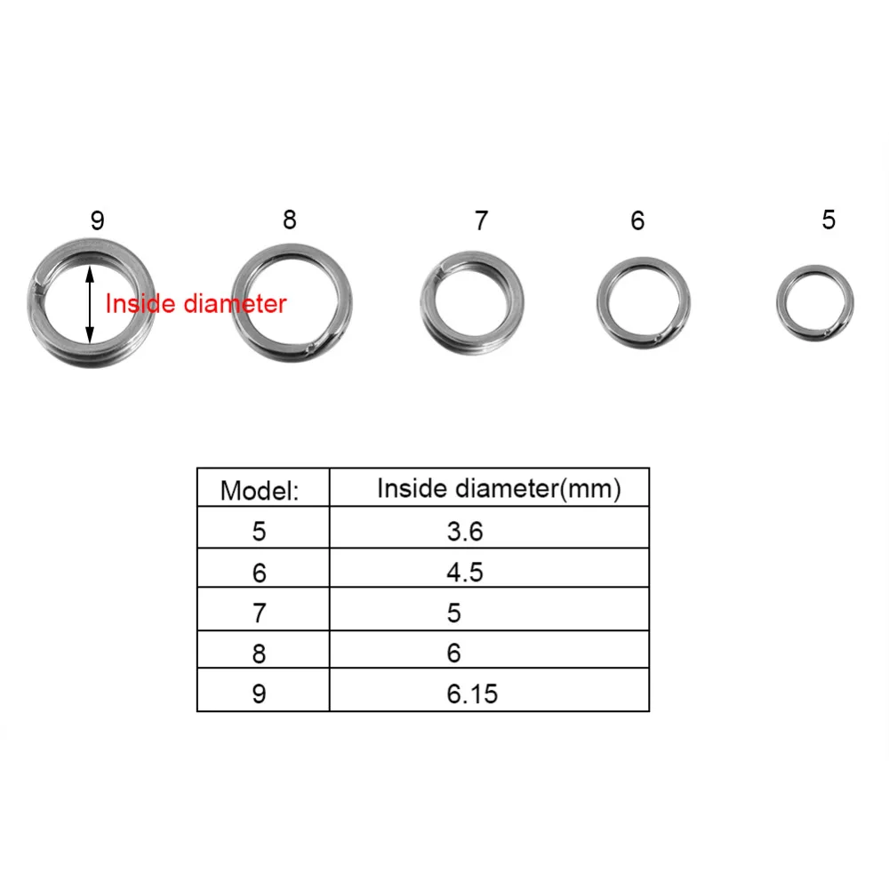 200 шт./кор. Нержавеющая сталь Разделение кольца твердые приманки рыболовные снасти рыболовные зажим кольца для рыбалка Вертлюг аксессуары