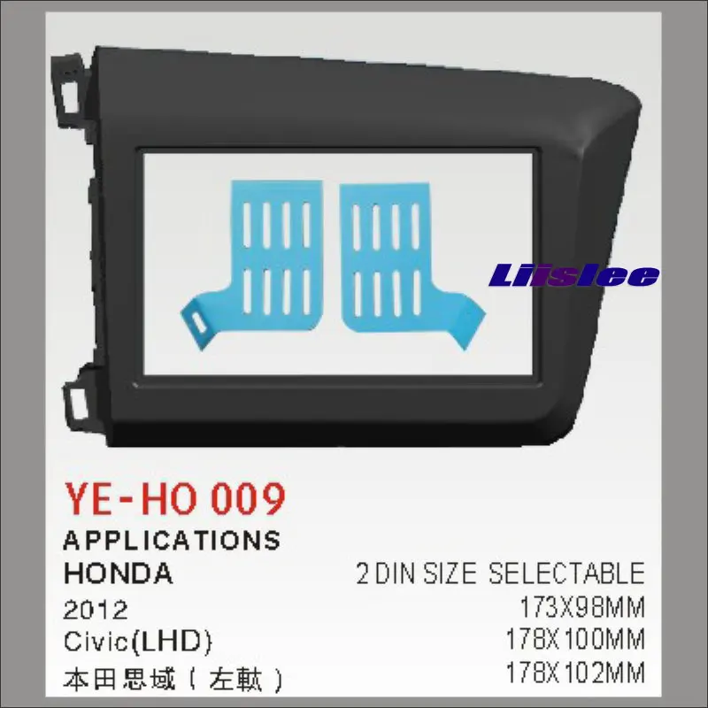 

Liislee For Honda Civic (RHD) 2011~2015 Right Hand Drive Car Radio Dash Board Kit 2 DIN Plastic Fascias Car Audio Panel Frame