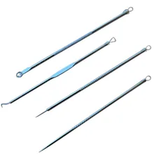 Лидер продаж Нержавеющая сталь угри, акне, недостатки кожи выталкиватель экстрактор для прыщей игла S1