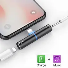 Adapter For Lightning 3 5mm Headphone Jack For iPhone X 10 8 7 Plus Adaptador For Lightning Audio Cable Charger Splitter Adapter