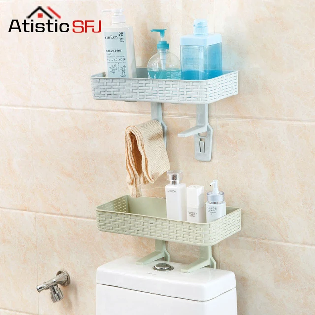 New Multifunctional Shelf Free Punching Bathroom Wall Hanging New Multifunctional Shelf Free Punching Bathroom Wall Hanging Accessories Suction Toilet Storage