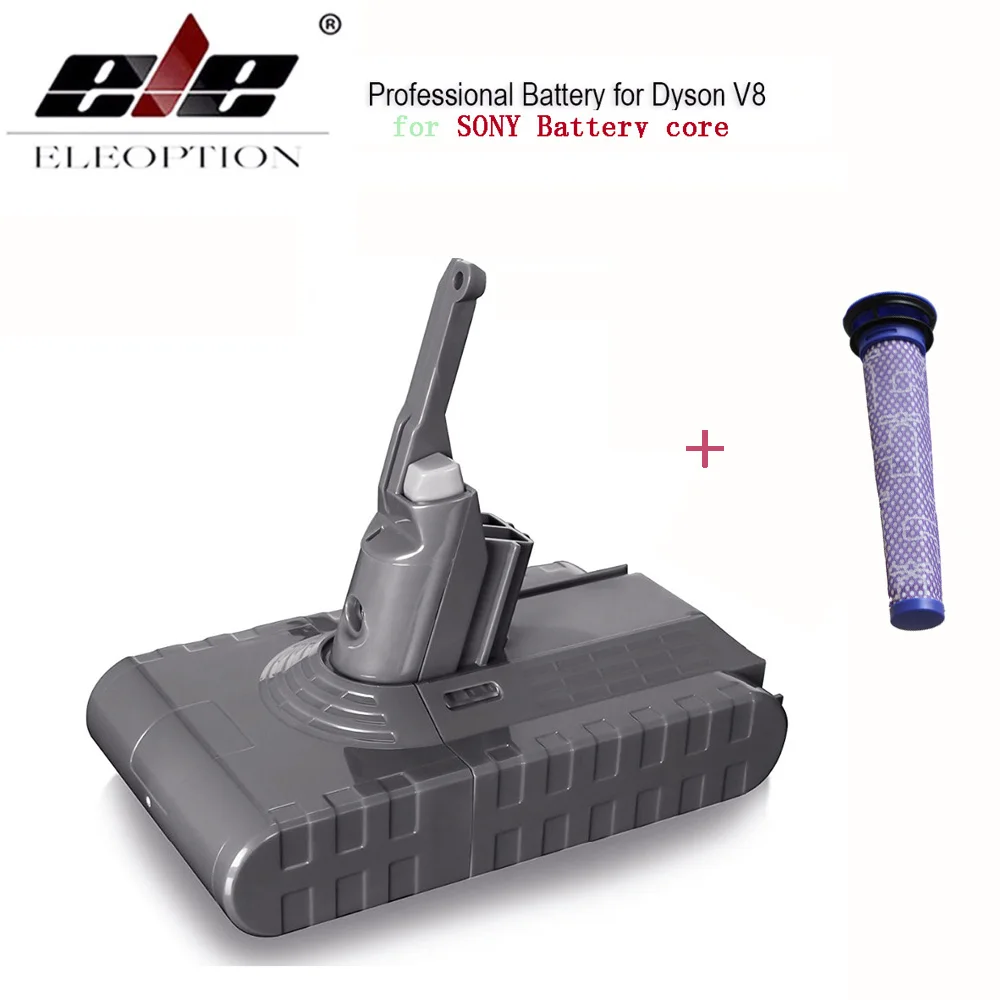 

With filter 3500mAh 21.6V Battery For Dyson V8 Battery for Dyson V8 Absolute /Fluffy/Animal/ Li-ion Vacuum Cleaner Battery 3.5Ah