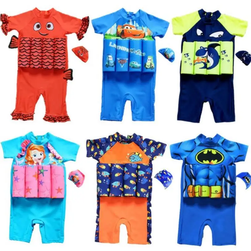 

Children's Siamese Buoyancy Swimsuits Children's Learning Swim Training Suits Boys & Girls Boxer Sports Variety Cartoon Swimwear