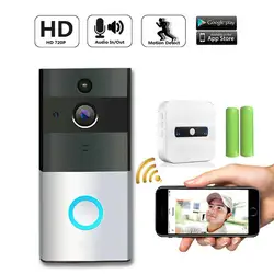 Двери для видео Wi-Fi Удаленная дверь беспроводной дверной звонок высокое качество безопасности smart digital ЖК-дисплей дисплей с камерой звонок