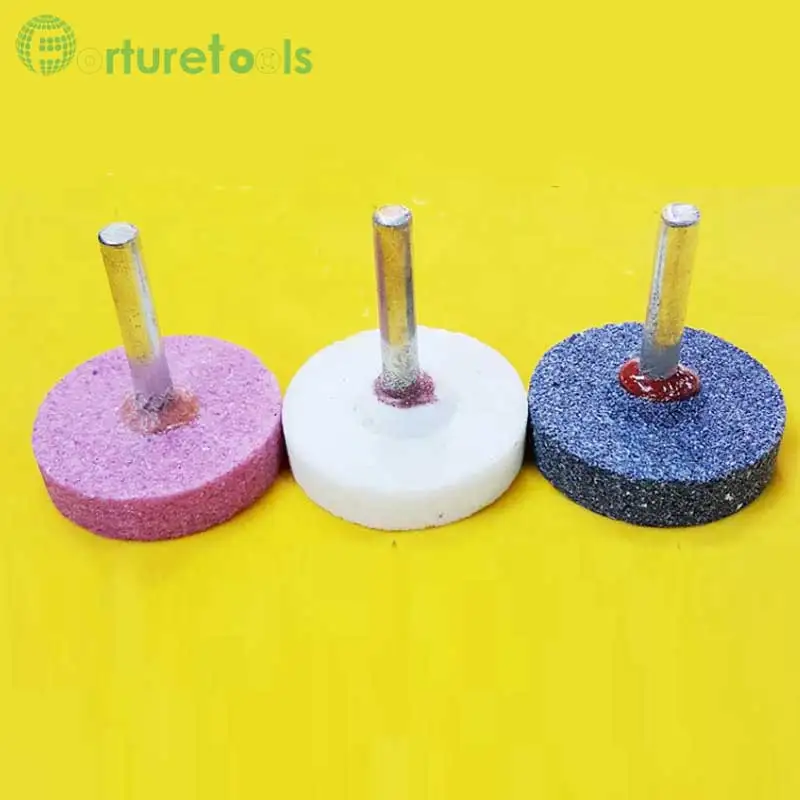 T shape mounted point brown grey white pink aluminum oxide abrasive