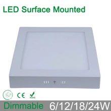 6 Вт/12 Вт/18 Вт-потолочный светильник поверхностного монтажа светодиодный потолочный светильник квадратный светодиодный Панель точечные светильники для Домашний Светильник Освещения AC85-265V