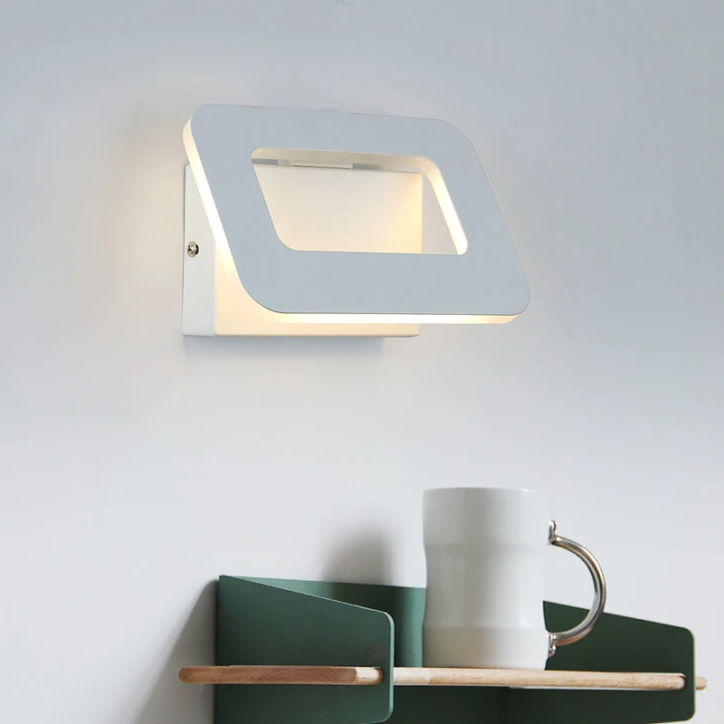 

4W/6W LED Wall Lamp Bedroom Bedside Wall Light Reading Lighting Sconce Lamp Adjust Color Temperature Dimming Iron & Acrylic
