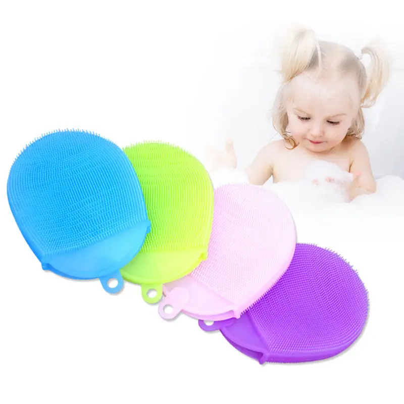 1 قطعة سيليكون فرشاة الجسم الغسيل حمام قفاز مكافحة السيلوليت فرشاة الاستحمام يكفولياتينغ فرك الجلد التدليك سبا الغسيل عشوائي