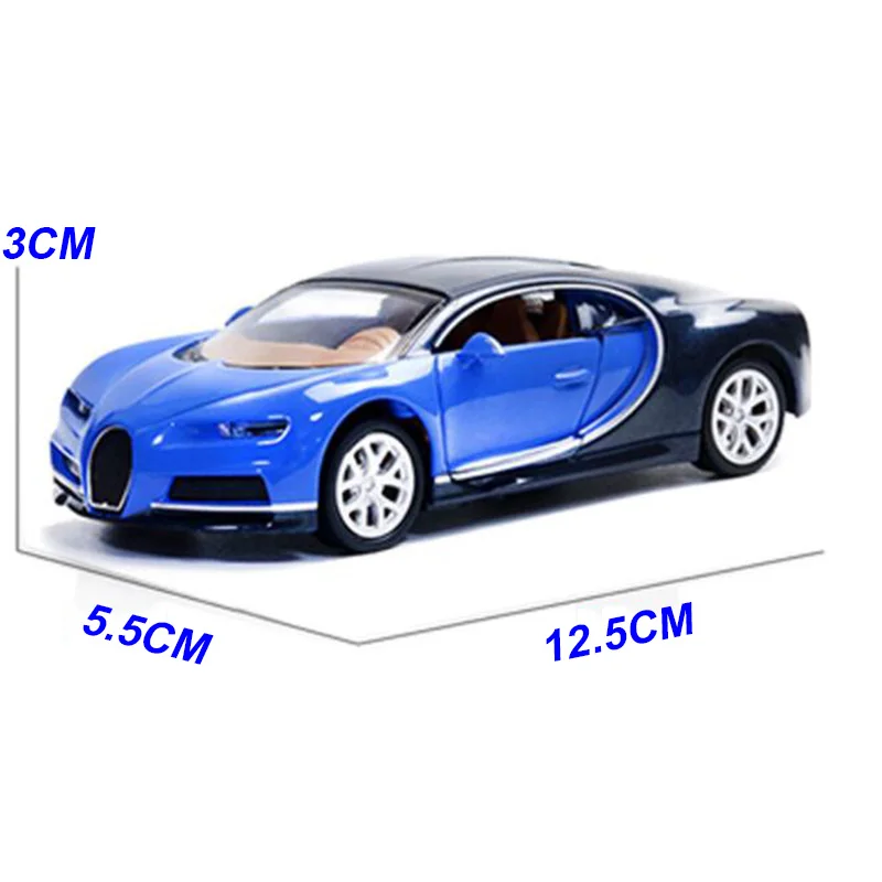 1:32 игрушечный автомобиль Bugatti Chiron из металлического сплава спортивный автомобиль Diecasts модели автомобилей миниатюрные игрушки для детей Детская Коллекция