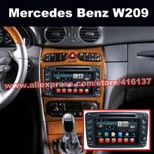 7 inch Capacitive Touch Screen Car DVD Players Android 4.4 For Mercedes for Benz W209 Support GPS/Glonass iPod SWC TV OBD2 TPMS
