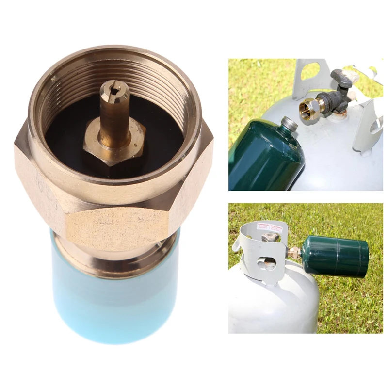 Portable Propane Refill Adapter Lp Gas Cylinder Tank Coupler Heater Camping Hunt