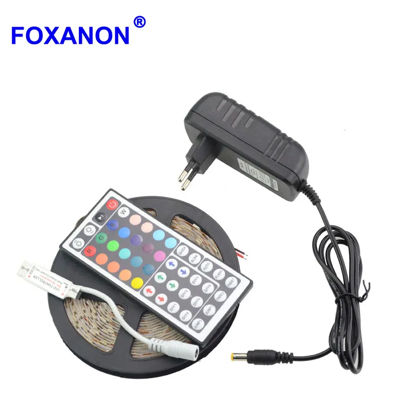 Foxanon 5050 5 м Светодиодная лента RGB Гибкая лампа DC12V 300 светодиодов Рождественская